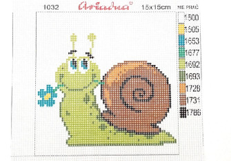 Embroidery painting Snail