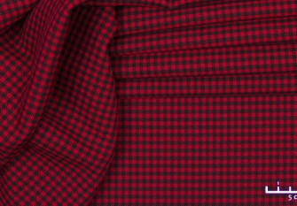 Checkered fabric Red and black