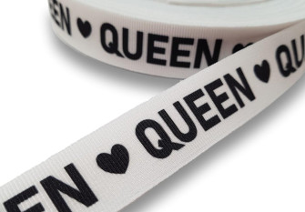 Decorative ribbon 25mm Queen