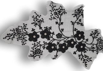 Sewn-on appliqué Flowers with crystals