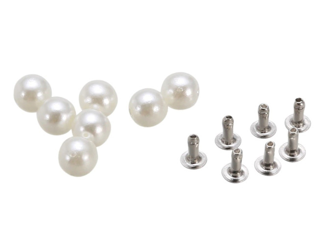 Rivets - pearls 6mm |100pcs