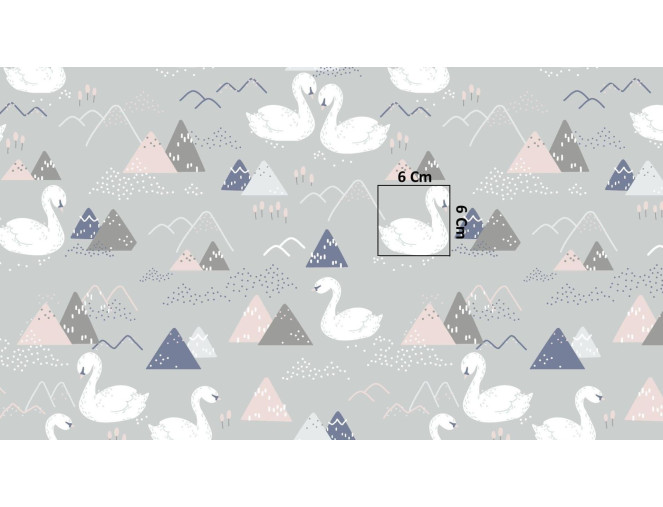 Medvilnė - drobelė Gulbės pilkame