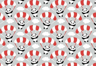 Medvilnė - drobelė Panda leidžiasi