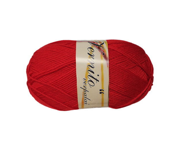 Šukuotinė pusvilnė Raudona