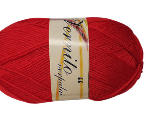 Šukuotinė pusvilnė Raudona