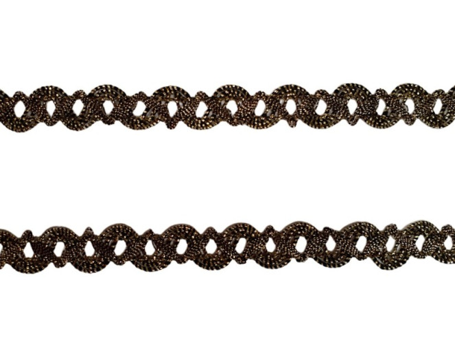 Dekoratyvinė juostelė 10mm Juoda/aukso