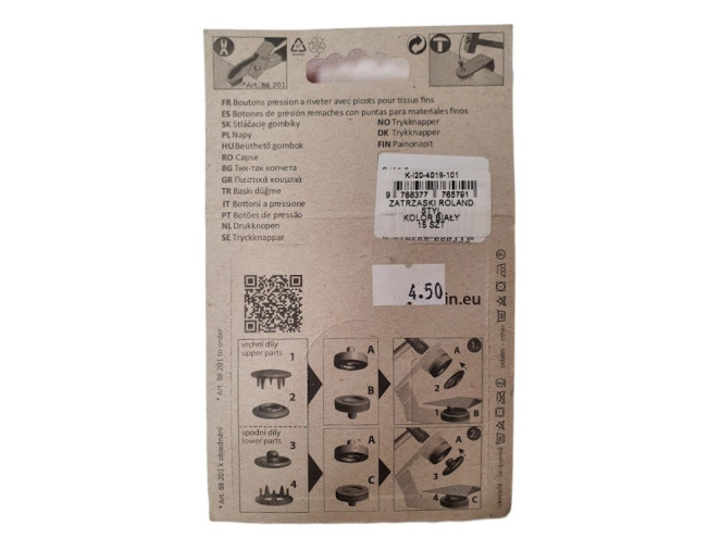 Spaudžių rinkinys Roland style 11mm | Balta pigiau