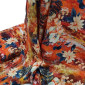 Linen with viscose Orange flowers pigiau