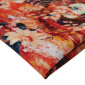 Linen with viscose Orange flowers