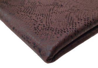 Suede knitted fabric Brown patterns