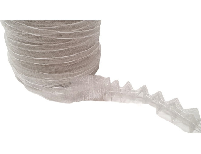 Curtain tape 25mm Transparent