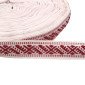 National ribbon 17mm White burgundy