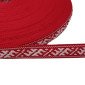 Tautinė juostelė 10mm Raudoni raštai