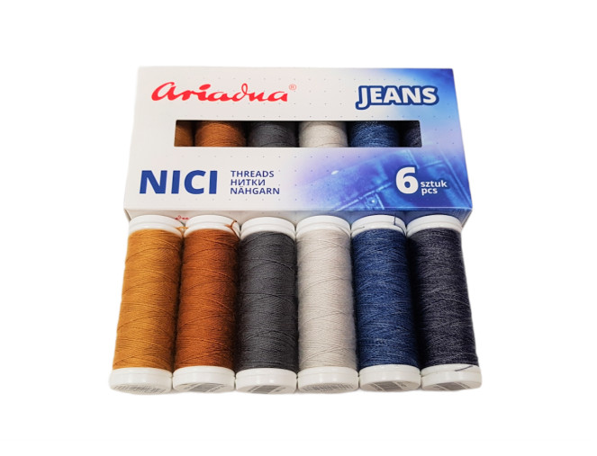 Denim yarn set 6pcs.