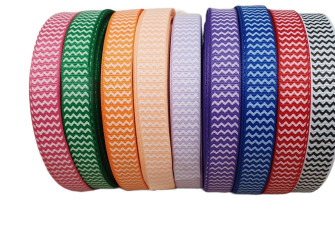 Zig zag ribbons 12mm 22,86m.