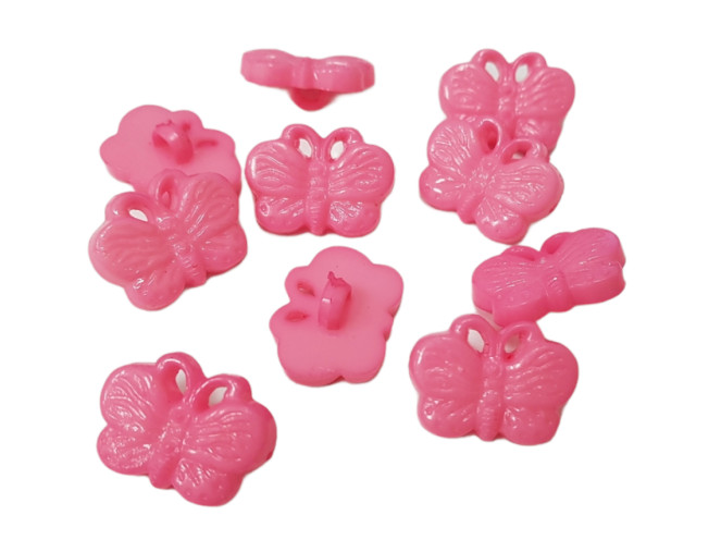 Pink Butterfly Button 479