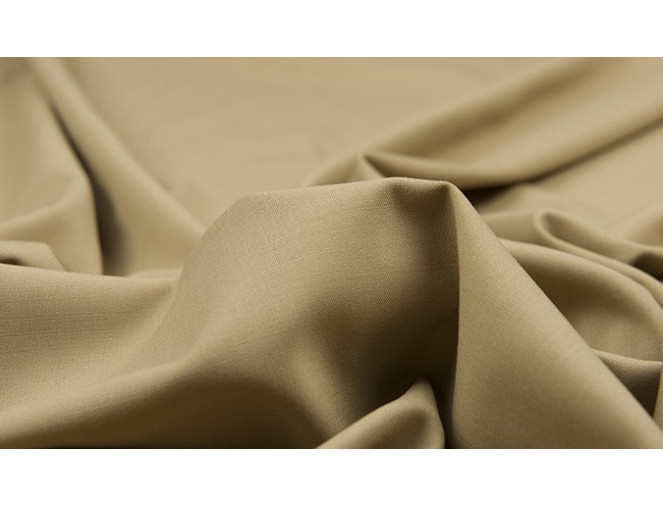 Wool fabric with elastane Beige