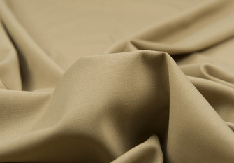 Wool fabric with elastane Beige