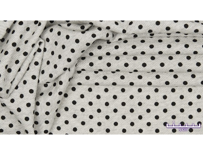 Kilpinis trikotažas Taškiukai pilkame