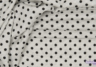 Knitted and crocheted Dots in grey