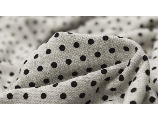 Kilpinis trikotažas Taškiukai pilkame pigiau