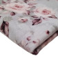Cotton knitted fabric Roses in grey
