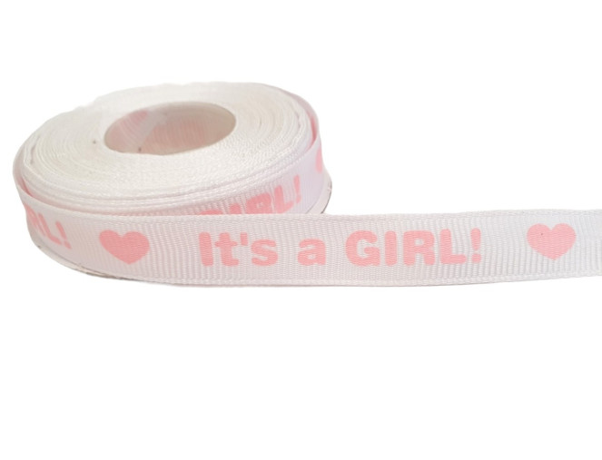 Decorative ribbon 12mm It's a girl