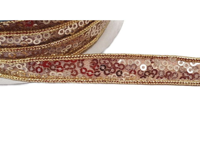 Ribbon with scales Gold 12mm