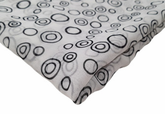 Speckled chiffon White/Black