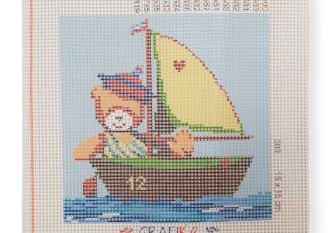 Embroidery painting Boat