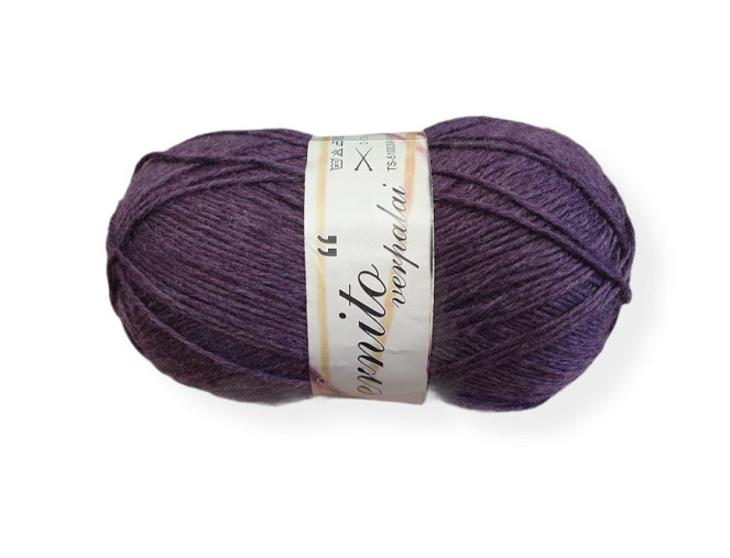 Šukuotinė pusvilnė Baklažano