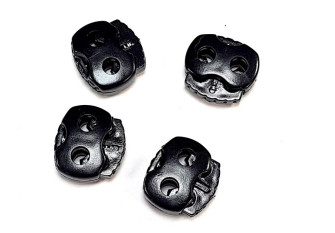 Stopper - locking 16x15mm. Black