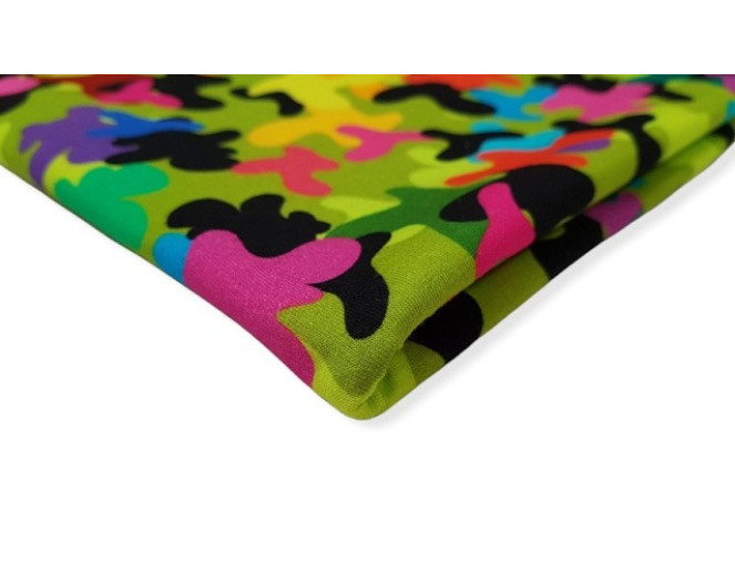 Cotton jersey Colour camouflage
