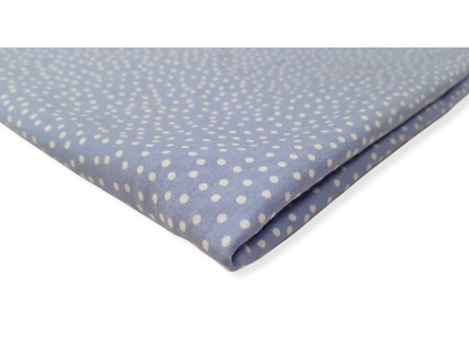 Cotton jersey White polka dots in light blue