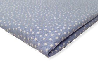 Cotton jersey White polka dots in light blue