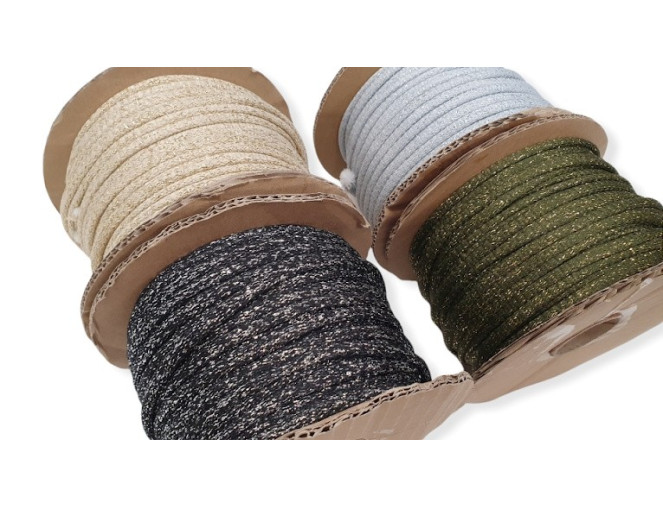 Decorative cord with shiny thread 7mm