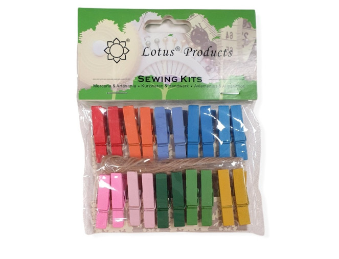 Spalvoti mediniai segtukai 35mm