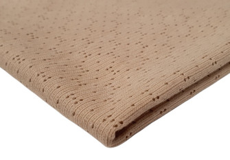 Cotton jersey Beige holes