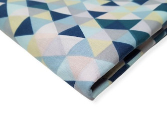 Cotton - canvas Blue triangles
