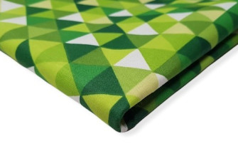 Cotton - canvas Green triangles