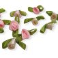 Atlas roses with leaves 7x25mm | 2 colours