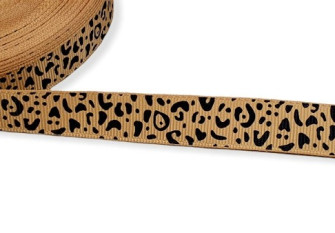 Ribbon 15mm Leopard print