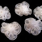 Organzinės gėlytės 30mm | Balta