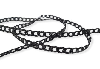 Decorative ribbon 7mm Black