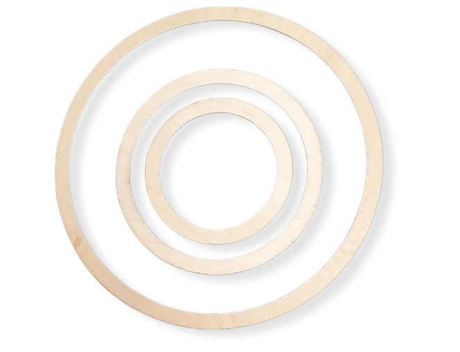 Wooden ring - circle (flat)