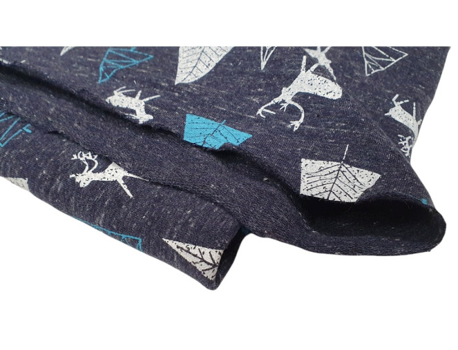 Kilpinis trikotažas Briedžiai mėlyname pigiau