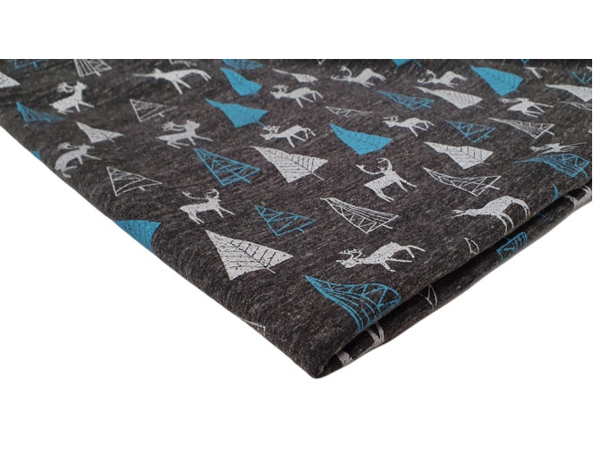 Knitted and crocheted Deer in grey