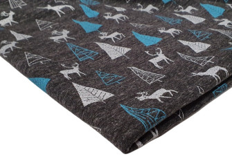 Knitted and crocheted Deer in grey