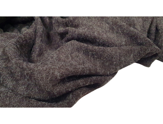 Knitted knitted fabric Dark grey melange pigiau