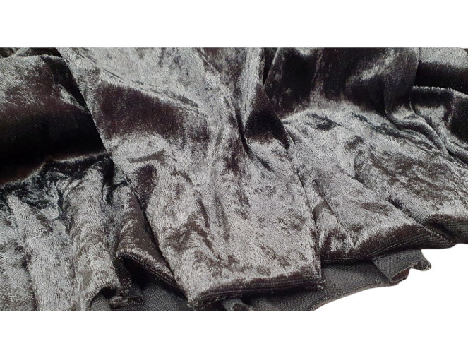 Pleated velvet Dark grey thinner pigiau